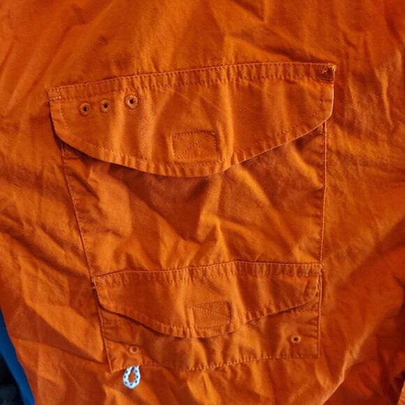 Columbia Bright Orange PFG Long Sleeve Fishing/Hunting shirt 2XLT - Picture 5 of 10